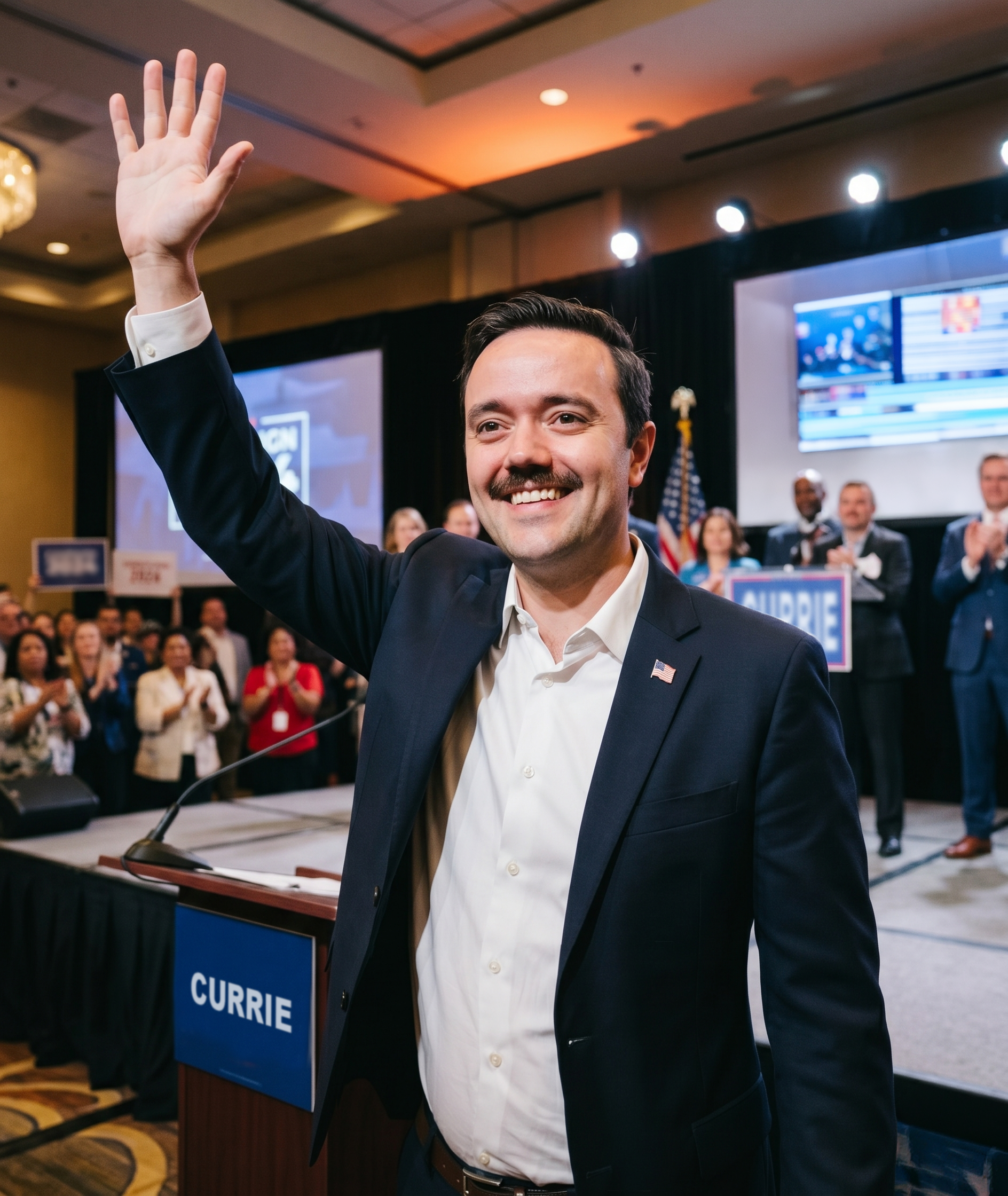 Matthew waving